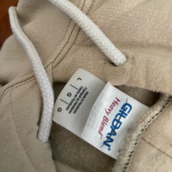 Gildan hoodie off white/cream size large men’s - Picture 3 of 3